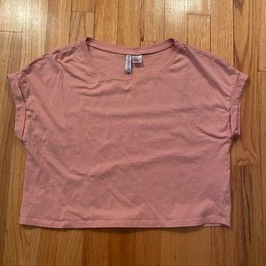 H&M Cropped Pink T-Shirt
